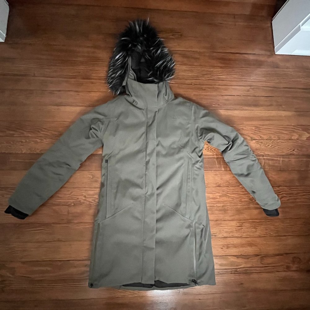 Woman's The North Face Defdown Gore-Tex Parka - Medium - Olive Green